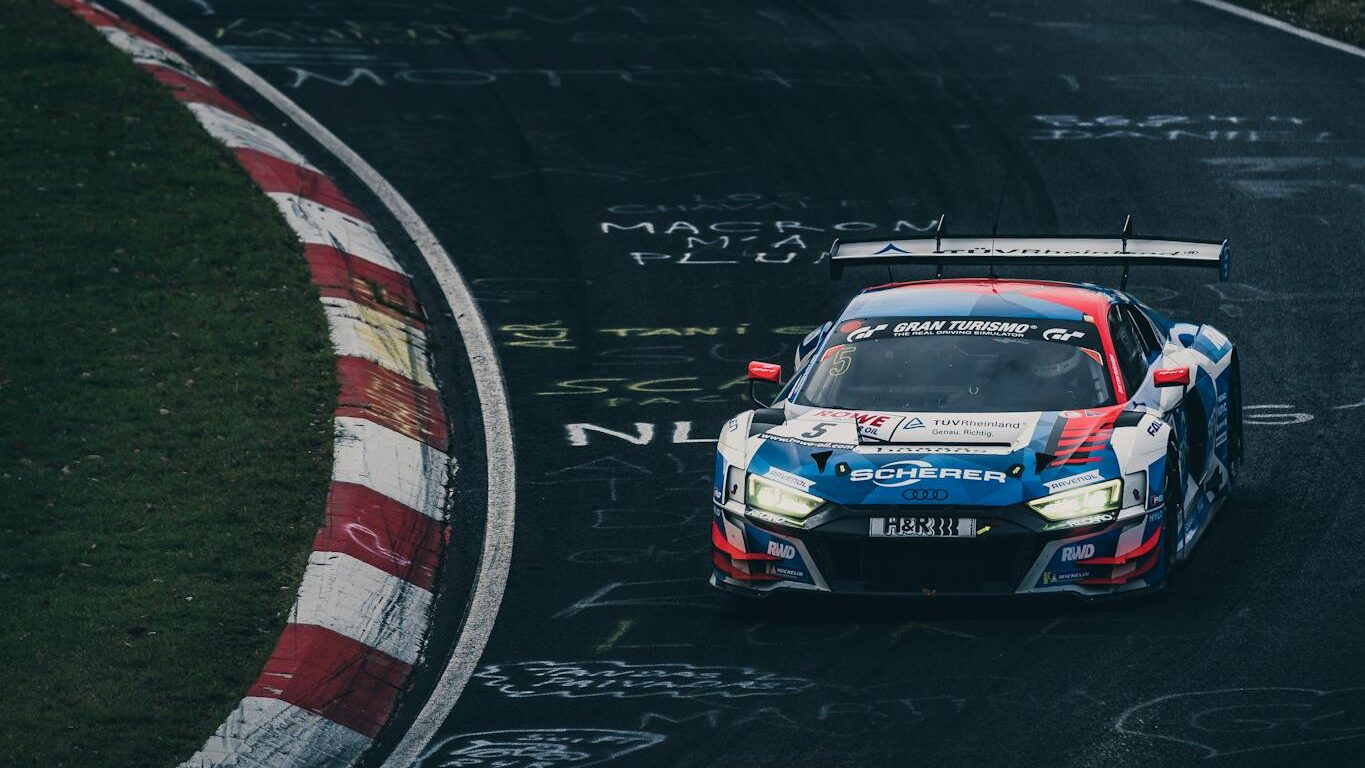 Sports Car on Racetrack